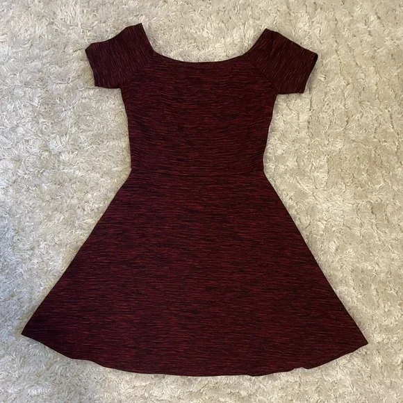 aqua by aqua skater dress AQUA Girls Wine Gold Quilted Metallic Skater Dress Size XL